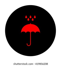 Umbrella with water drops