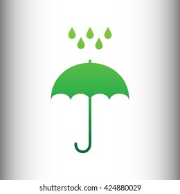 Umbrella with water drops