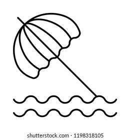 umbrella  water sea