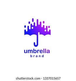 Umbrella Wave Rain Logo Brand
