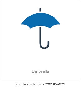 Umbrella and weather icon concept