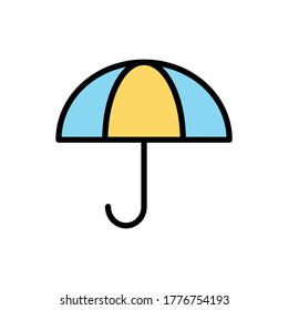 Umbrella, weather icon. Simple color with outline vector elements of forecast icons for ui and ux, website or mobile application