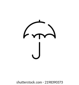 Umbrella, Weather, Protection Dotted Line Icon Vector Illustration Logo Template. Suitable For Many Purposes