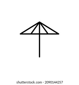Umbrella, Weather, Protection Line Icon, Vector, Illustration, Logo Template. Suitable For Many Purposes.