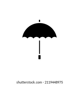 Umbrella, Weather, Protection Solid Icon Vector Illustration Logo Template. Suitable For Many Purposes.