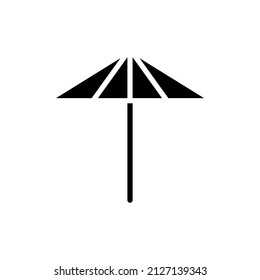 Regenschirm, Wetter, Schutz Solid-Symbol Vektorgrafik Logo Vorlage. Geeignet für viele Zwecke.