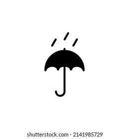 Plantilla de logotipo de Ilustración de Icono de Icono de Línea Sólida de Umbrella, Clima, Protección. Idóneo Para Muchos Fines.