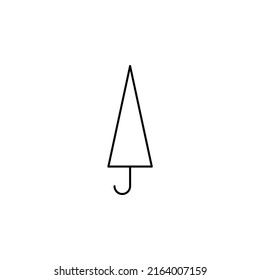Umbrella, Weather, Protection Thin Line Icon Vector Illustration Logo Template. Suitable For Many Purposes.
