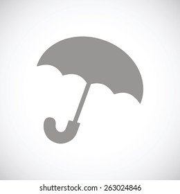 Umbrella web black icon on a white background. Vector symbol