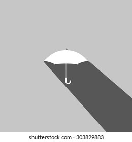 Umbrella web icon on white background 