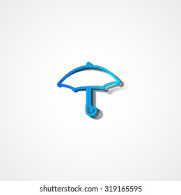 Umbrella web icon on white background 