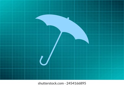 Icono de Web de paraguas. Diseño de Vector