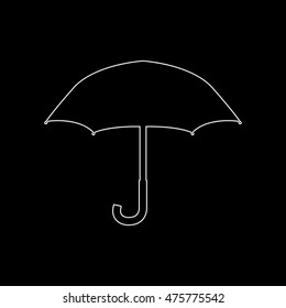 Umbrella  - white vector icon