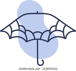 Umbrella wide open, illustration, vector on a white background.
