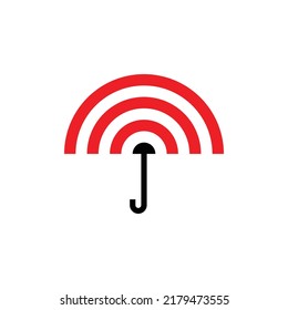 umbrella wifi vector logo design, suitable for technology communication industries.