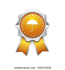 Umbrella Yellow Vector Icon Design