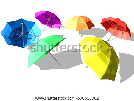 Similar – Image, Stock Photo Rainbow Parasol