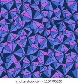 Umbrellas background. Abstract vector seamless pattern with cut circles