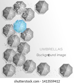 UMBRELLAS. Background image. Poster design with place for text