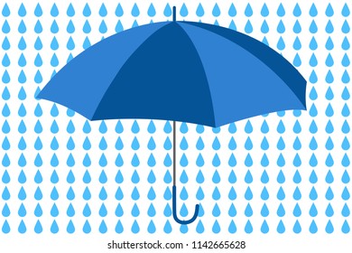 Umbrellas of blue color.