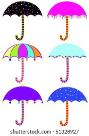 umbrellas collection - vector