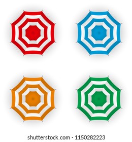 Umbrellas, color set. Vector Illustration