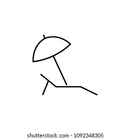 umbrellas icon. Element of simple travel icon for mobile concept and web apps. Thin line umbrellas icon can be used for web and mobile on white background