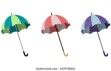 umbrellas isolated on white background