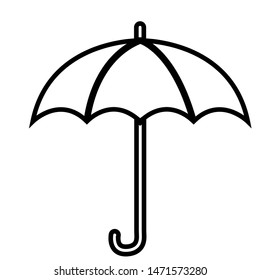 Umbrellas line icon, logo isolated on white background