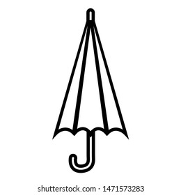 Umbrellas line icon, logo isolated on white background
