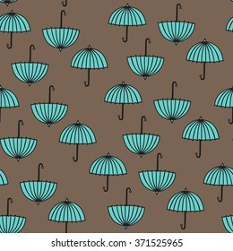 Umbrellas on a brown background