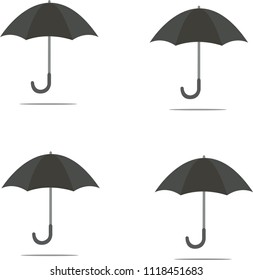 Umbrellas rain in lovely edition. Bright colors in the form of illustrations and vector.