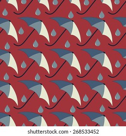 Umbrellas. Seamless abstract vector illustration