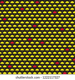 Umbrellas seamless pattern. Autumn (fall) background. Rainy weather. Protection concept. Vector illustration.