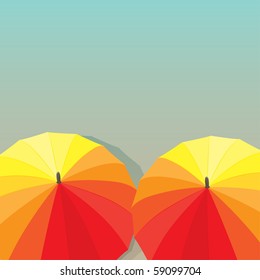 Umbrellas. Vector illustration