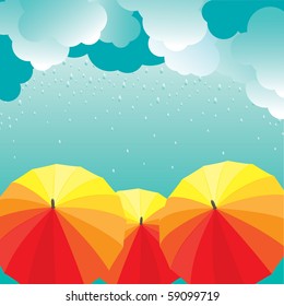 Umbrellas. Vector illustration