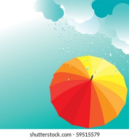 Umbrellas. Vector illustration
