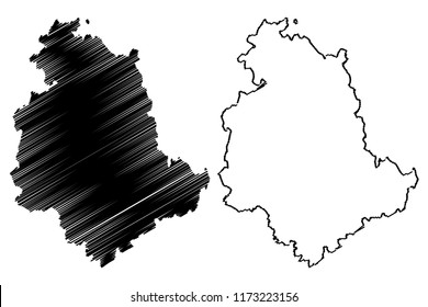 Umbria (Autonomous region of Italy) map vector illustration, scribble sketch Umbria map