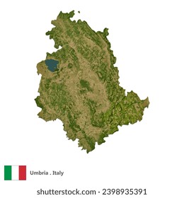 Umbria, Region of Italy Topographic Map (EPS)