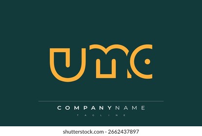 UMC abstract letter logo design. Modern Business Logo Design With Abstract Typography and Contemporary Style