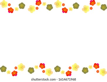 Ume, apricot blossom, spring frame