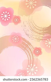 Ume Japanese paper New Year's card Background