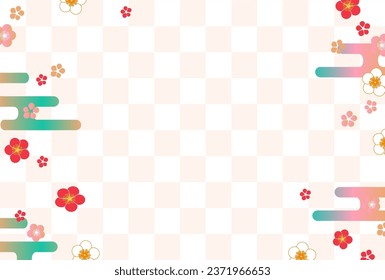 Ume Japanese Pattern Nengajo Background