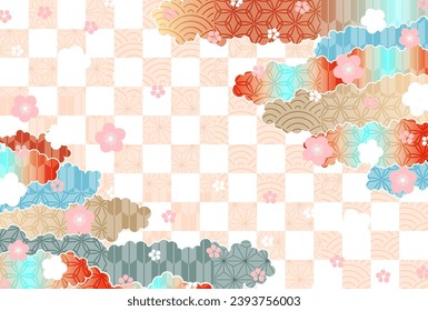 Ume Japanese Pattern Nengajo Background