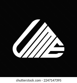 UME letter logo creative design with vector graphic, UME simple and modern logo.