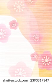Fondo del patrón japonés Ume Nengajo