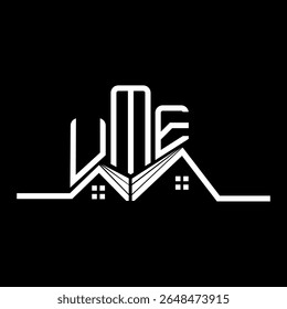 UME Real State logo design, UME simple and modern logo. UME luxurious alphabet design  