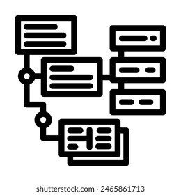 uml diagrams analyst line icon vector. uml diagrams analyst sign. isolated contour symbol black illustration