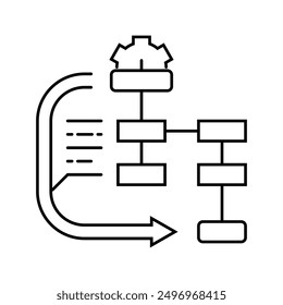 uml diagrams analyst line icon vector. uml diagrams analyst sign. isolated contour symbol black illustration