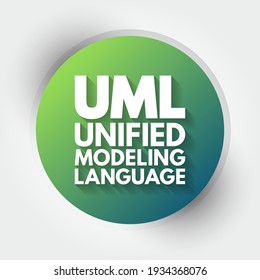 UML Unified Modeling Language - general-purpose, developmental, modeling language in the field of software engineering , acronym text concept background
